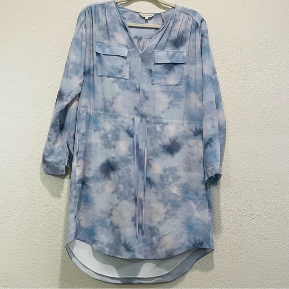 REBECCA TAYLOR tie dye Haze print silk dress size 2 - Picture 2 of 10